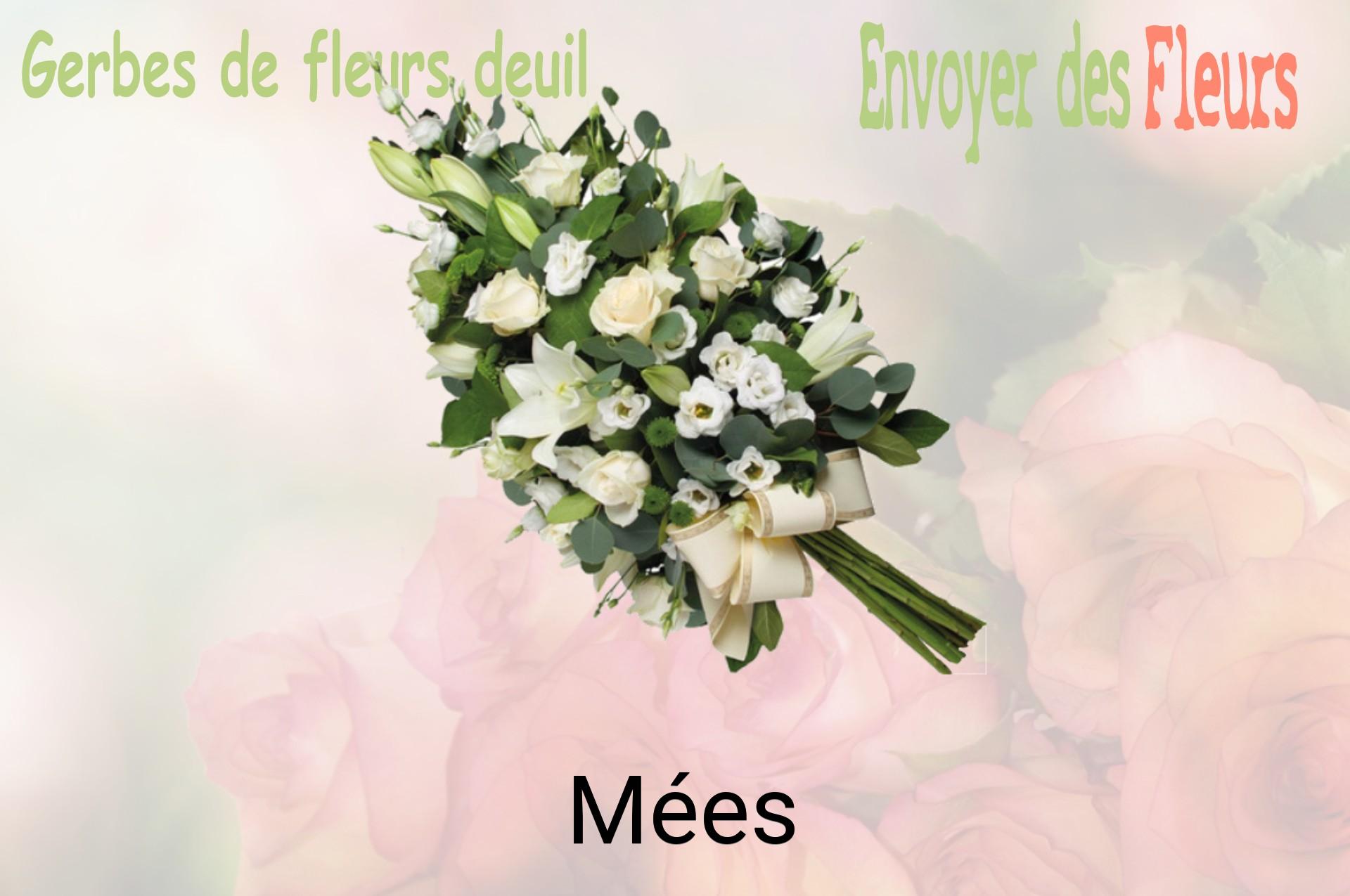 Gerbe de fleurs de deuil livrée à Mées